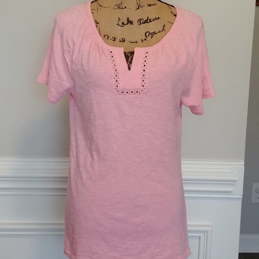****TALBOTS - Light Pink BLOUSE TOP SHIRT, X-Small***